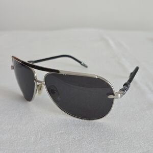 Chrome Hearts Silver Frame Black Lens Aviator Sunglasses For Men Or Woman